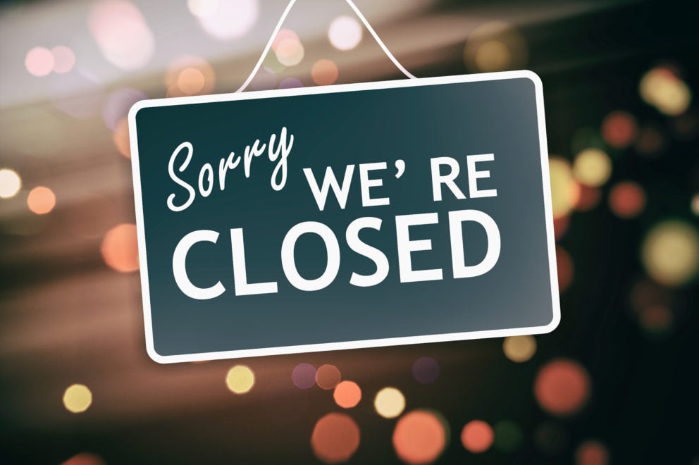 Sorry, we're closed